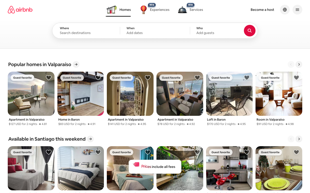 Airbnb screenshot