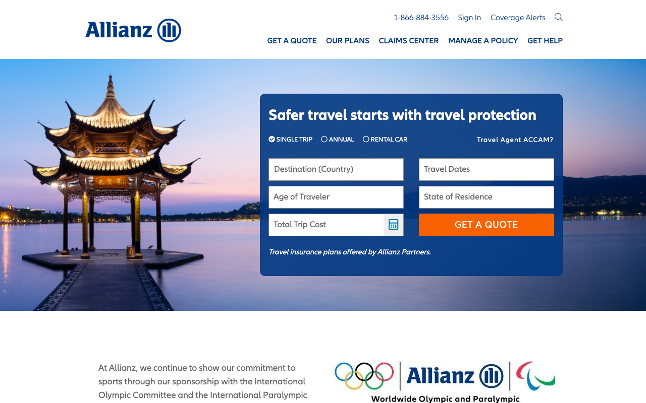 Allianz Travel screenshot