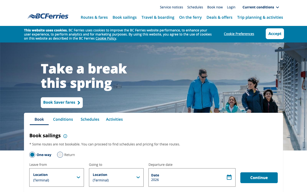 BC Ferries screenshot