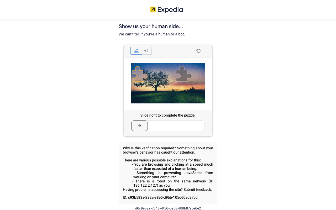 Expedia screenshot