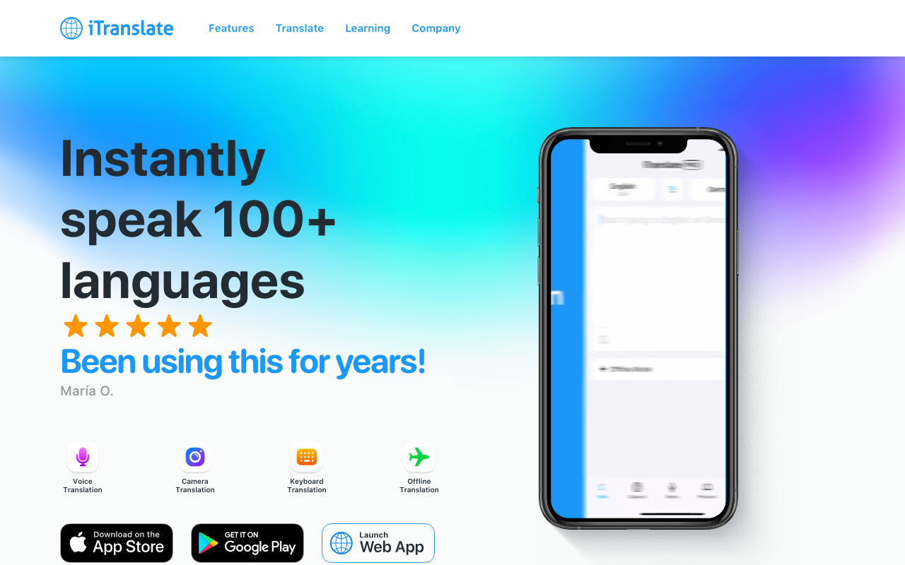 iTranslate screenshot