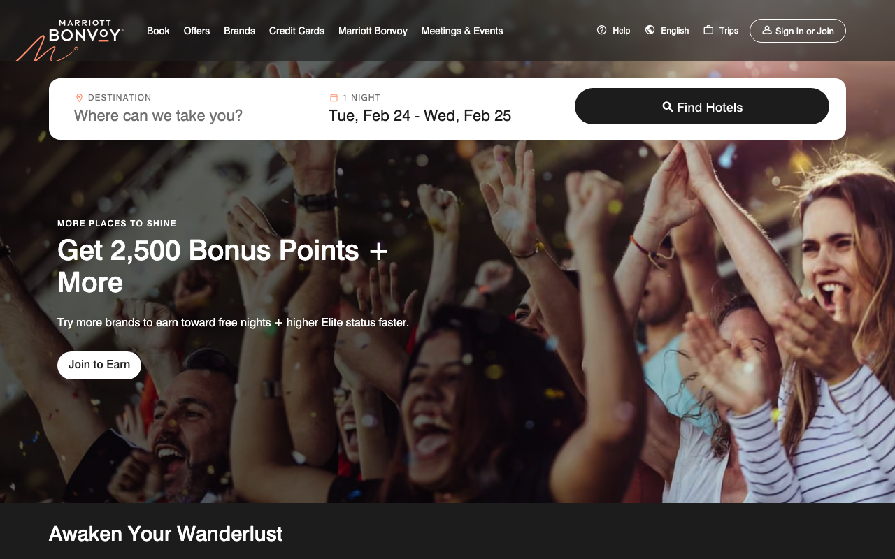 Marriott Bonvoy screenshot