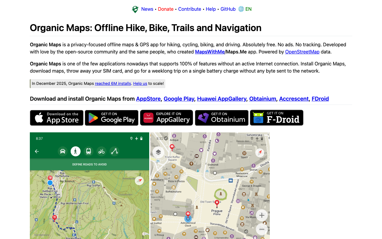 Organic Maps screenshot