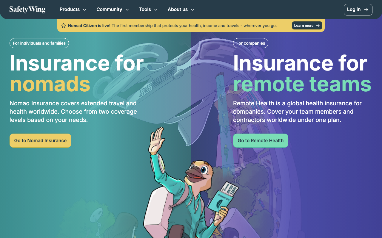 SafetyWing screenshot