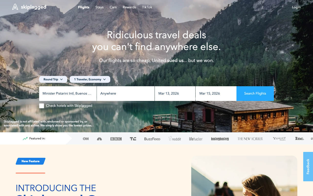 Skiplagged screenshot